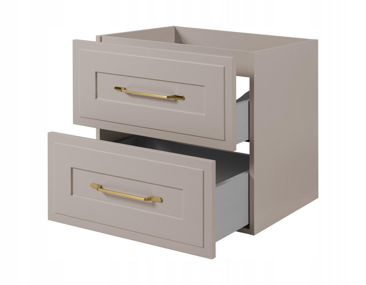 WASCHBECKUNTERSCHRANK CLASSIC 120 cm mit Arbeitsplatte Farbe: Eiche Craft Kaschmir - Kaschmir/Eichefarben, Holzwerkstoff (120/58/46cm) - Rodan