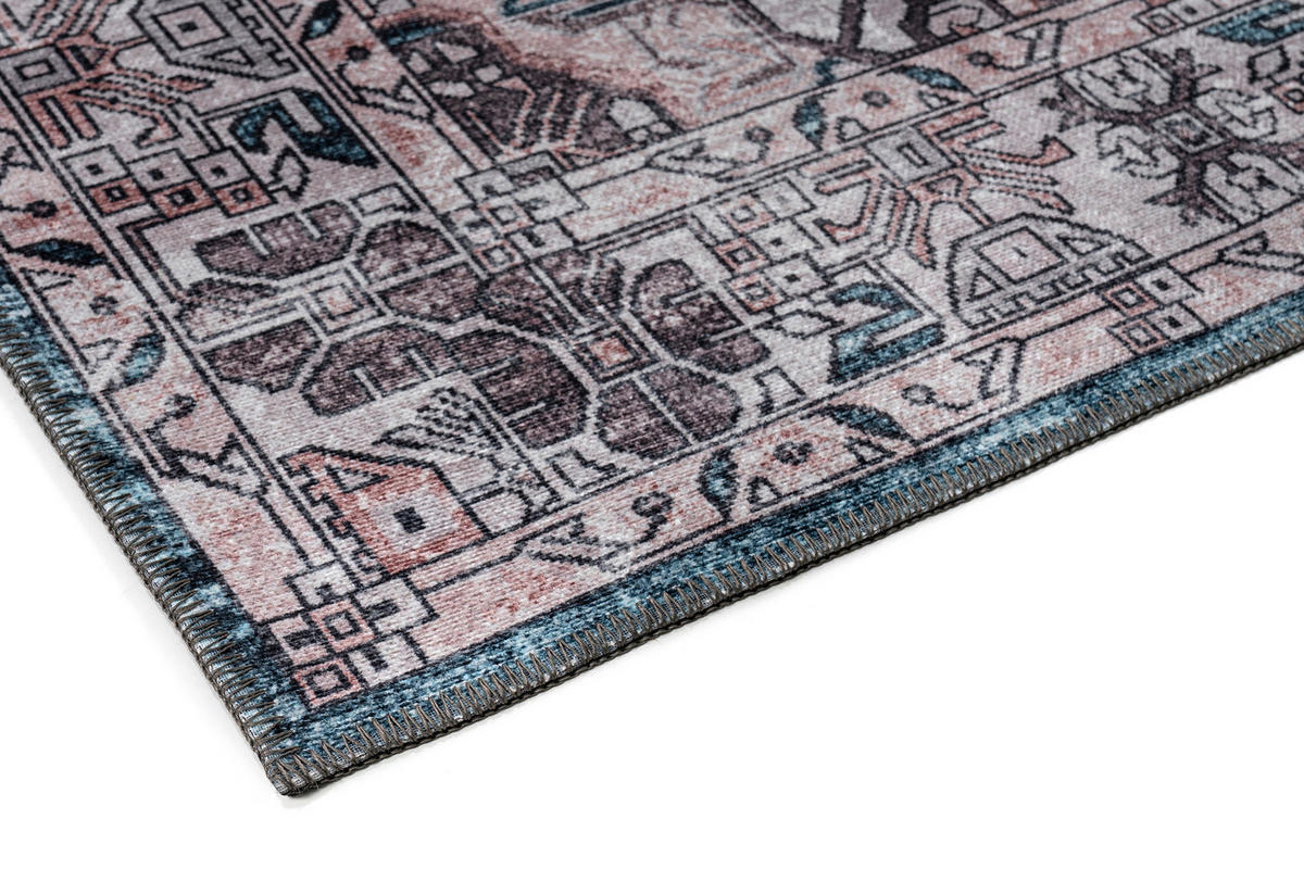 TEPPICH DUBAI petrol orientalisch 120/180 cm - Petrol, Textil (120/180cm) - Tapiso