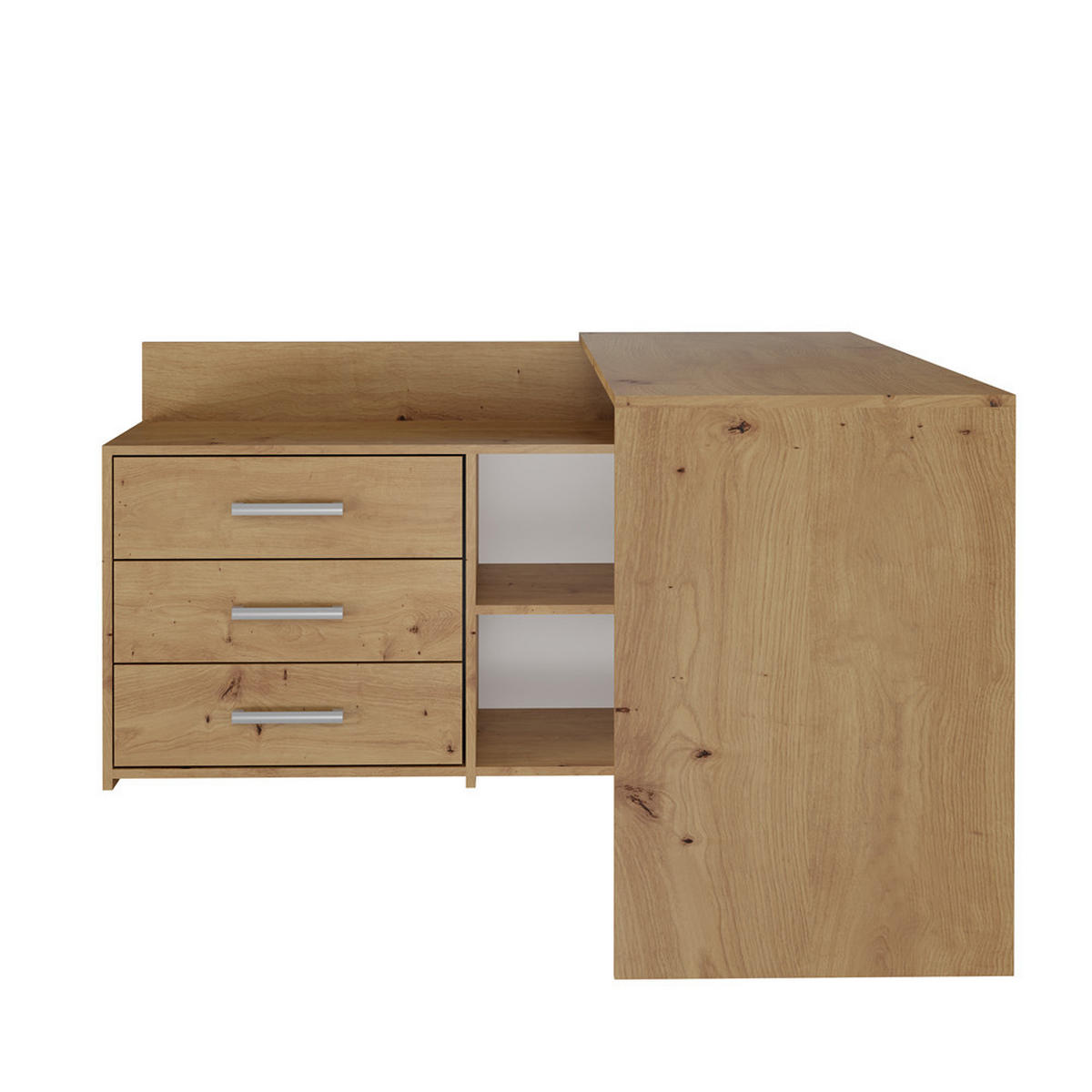 SCHREIBTISCH Eiche Artisan 120/76/50 - Eiche Artisan, Holzwerkstoff (50/120/76cm) - RAUMHIRSCH FURNITURE