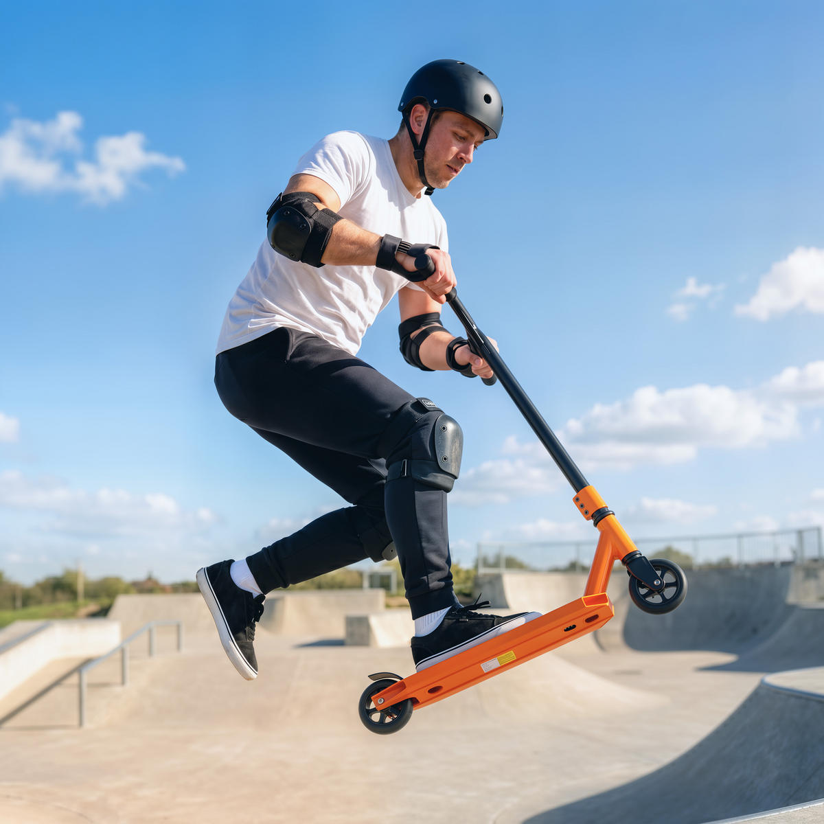 STUNTSCOOTER Aluminium Stahl Orange - Orange, Metall (65/48/82cm) - SPORTNOW