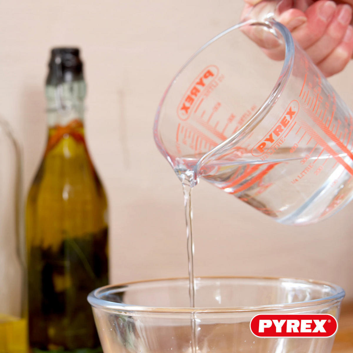 MESSBECHER Glas Set Iconics' 3-teilig - 250 ml, 500 ml & 1 Liter - Transparent, Glas (1L) - Pyrex