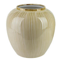 MANON Vase aus Keramik, beige - Beige, Keramik (34cm) - Mondex