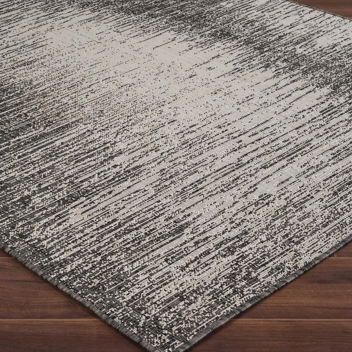 OUTDOORTEPPICH 120x170 cm Schwarz - Schwarz, Kunststoff/Textil (120/170cm) - LIVABLISS