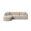 MODULARES-ECKSOFA links Campi aus Cord cappuccino 4 Sitzplätze - Cappuccino, Textil (156/256cm) - Cosmopolitan Design