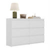 Sideboard HANA M6 Weiß 120cm - Weiß, Holzwerkstoff (120/74.4/30cm) - Lookway