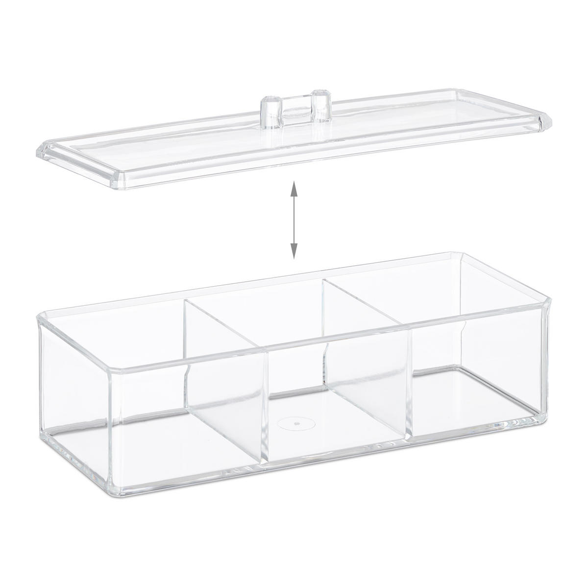 TEEBOX - Transparent, Kunststoff (23/9/9.5cm) - Relaxdays