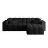ECKSOFA Nork Schwarz Rechts - Schwarz, Holz/Textil (265/180cm) - Graingold