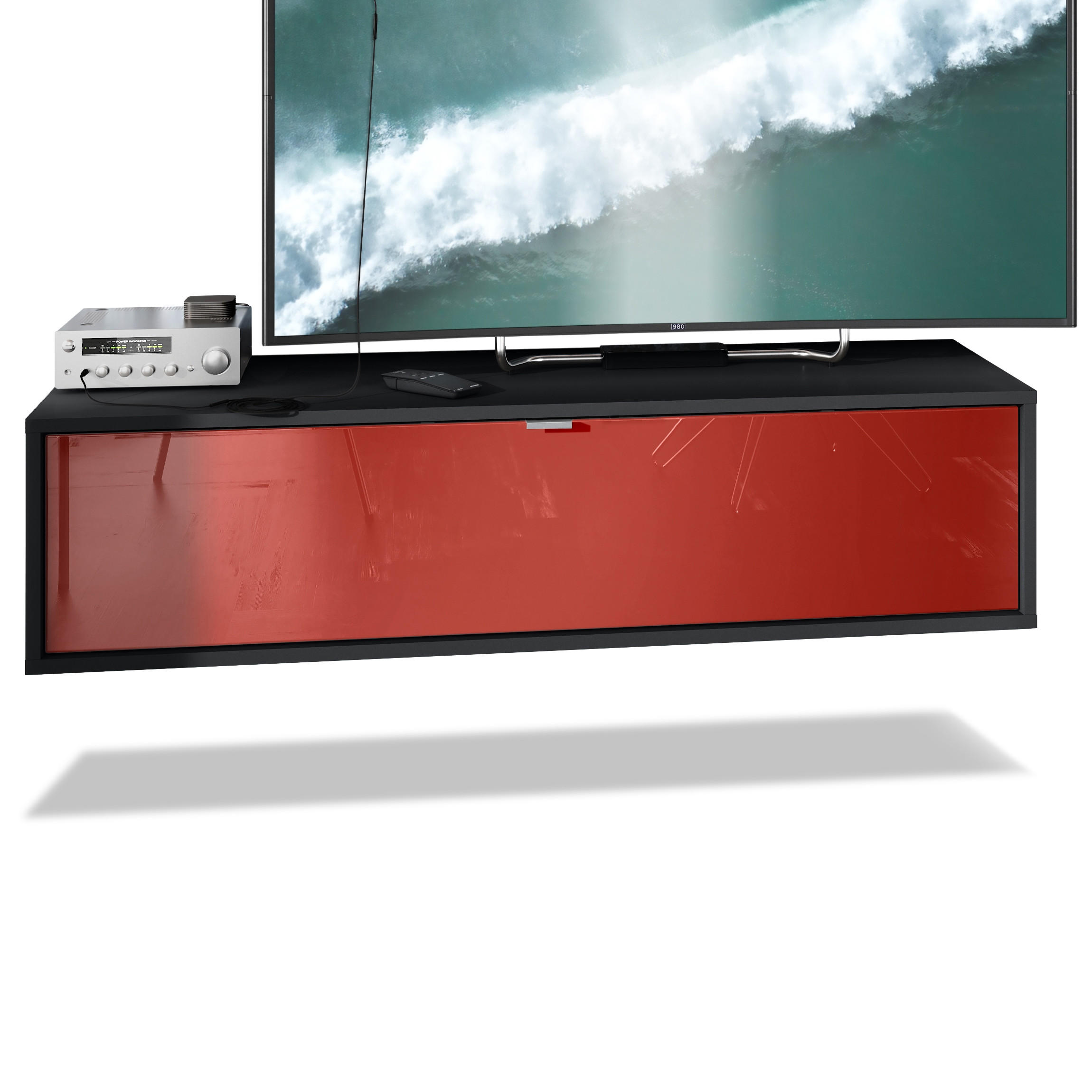 Vladon Lowboard Bordeaux 120x29x37 cm