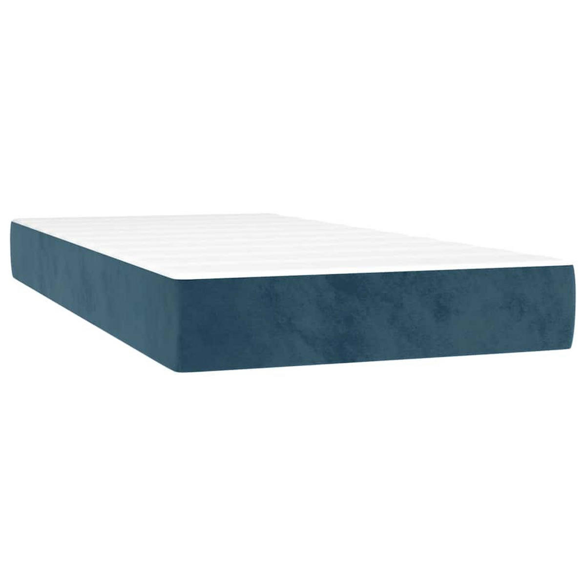 BOXSPRINGBETT 200/200 Cm Blau Samt - Blau, Textil (200/203cm) - vidaXL