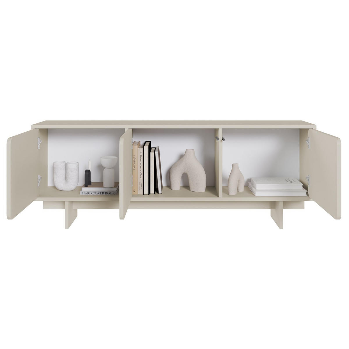 TV-LOWBOARD Wuwu Greige 150 cm - Taupe, Holzwerkstoff (150.4/55/35cm) - Selsey