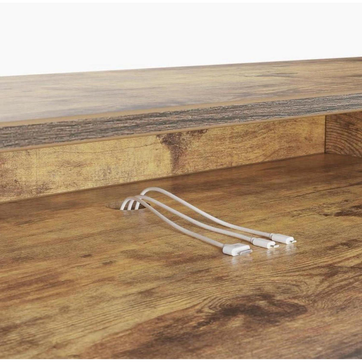 SCHREIBTISCH elektrisch höhenverstellbar 140 x 60 cm Rustikal Braun - Braun, Holzwerkstoff (60/140/72cm)