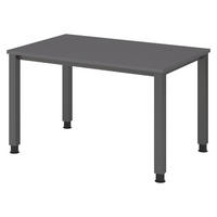 SCHREIBTISCH Serie-Q Gestell: Graphit 80/120/74 cm in Graphitfarben - Graphitfarben, Holzwerkstoff (80/120/74cm) - bümö