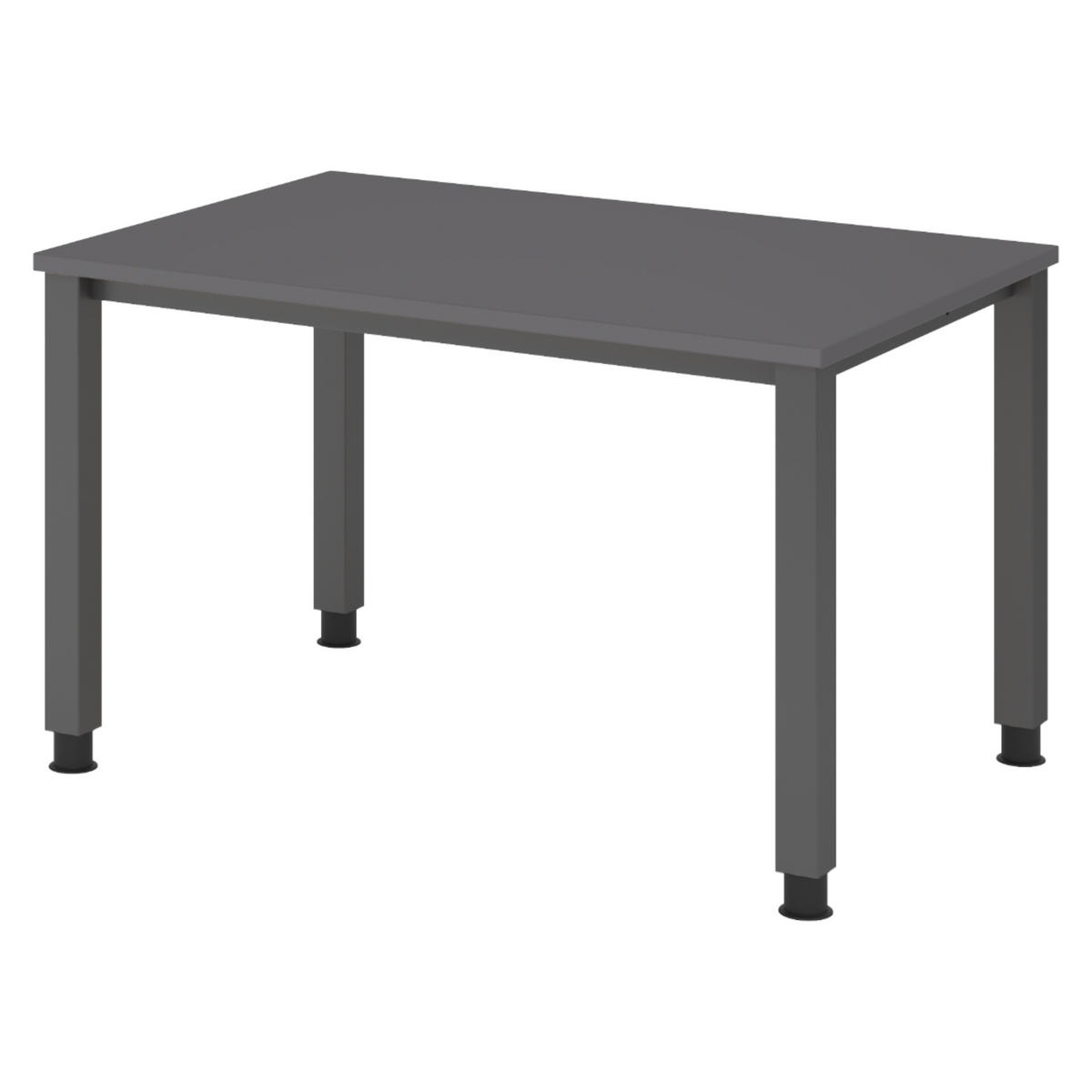 SCHREIBTISCH Serie-Q Gestell: Graphit 80/120/74 cm in Graphitfarben - Graphitfarben, Holzwerkstoff (80/120/74cm) - bümö