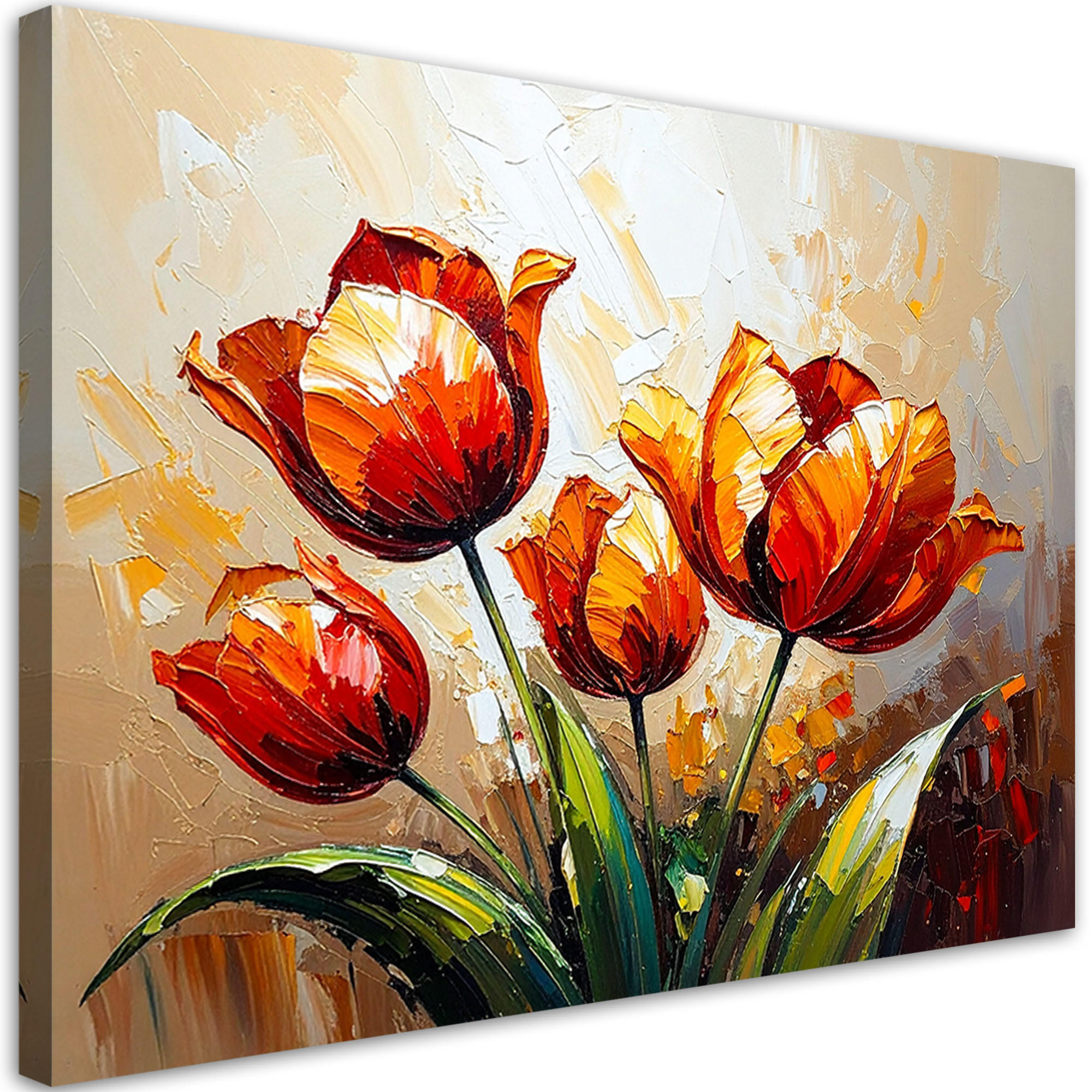 Feeby Leinwandbild Rot 90x60 cm