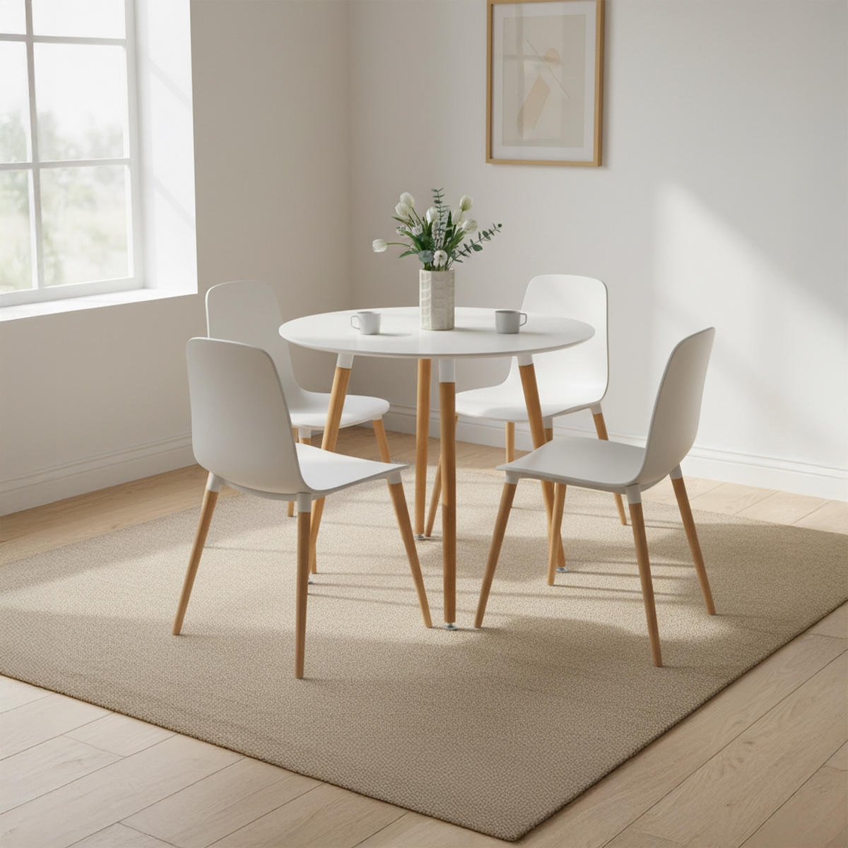 ESSTISCH - Multicolor, Holz/Holzwerkstoff (90/90/75cm) - Relaxdays