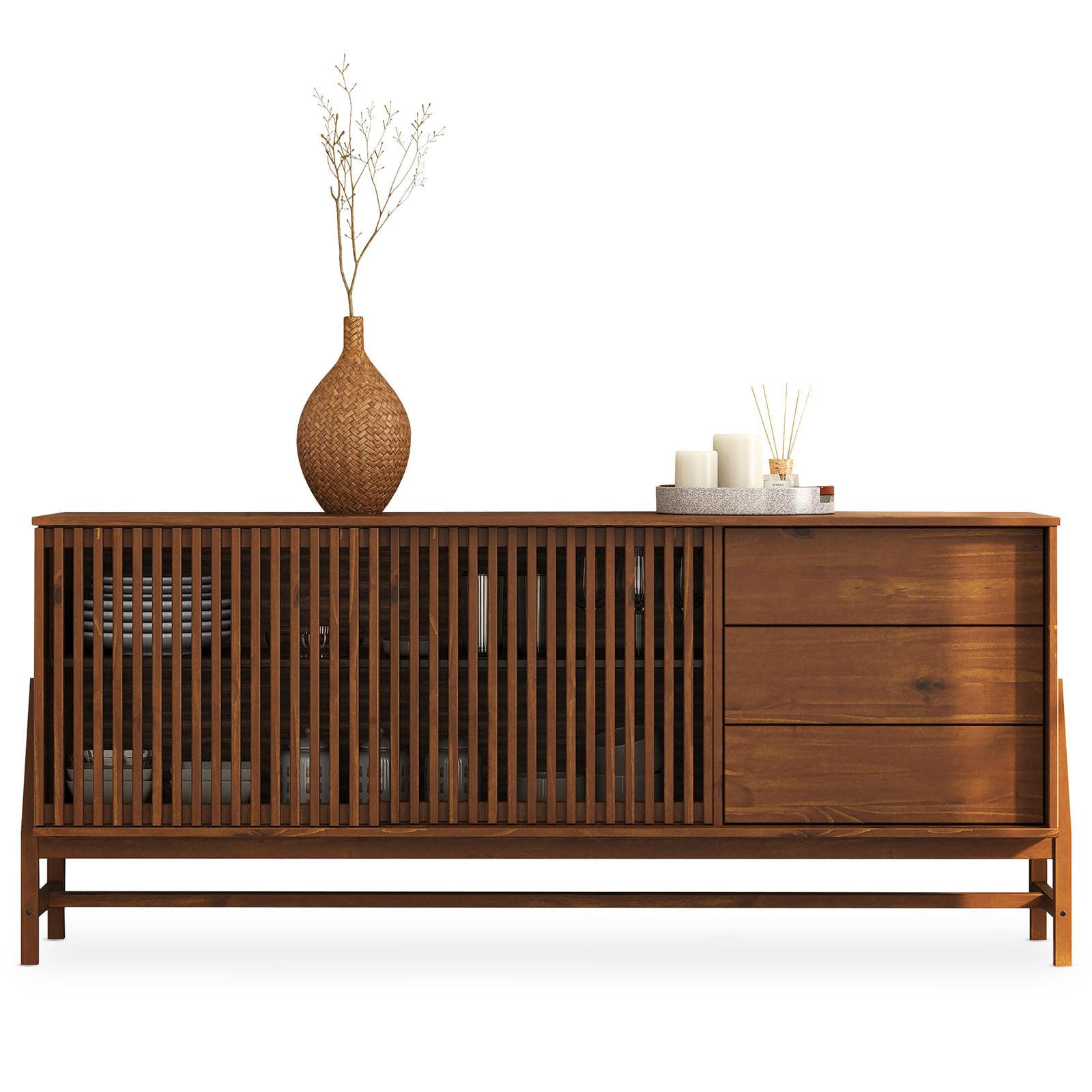 Idimex Sideboard Kastanien 175x75x41 cm