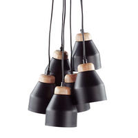 HÄNGELEUCHTE Cestos 12/12/68 cm - Schwarz, Metall (12/12/68cm) - Beliani