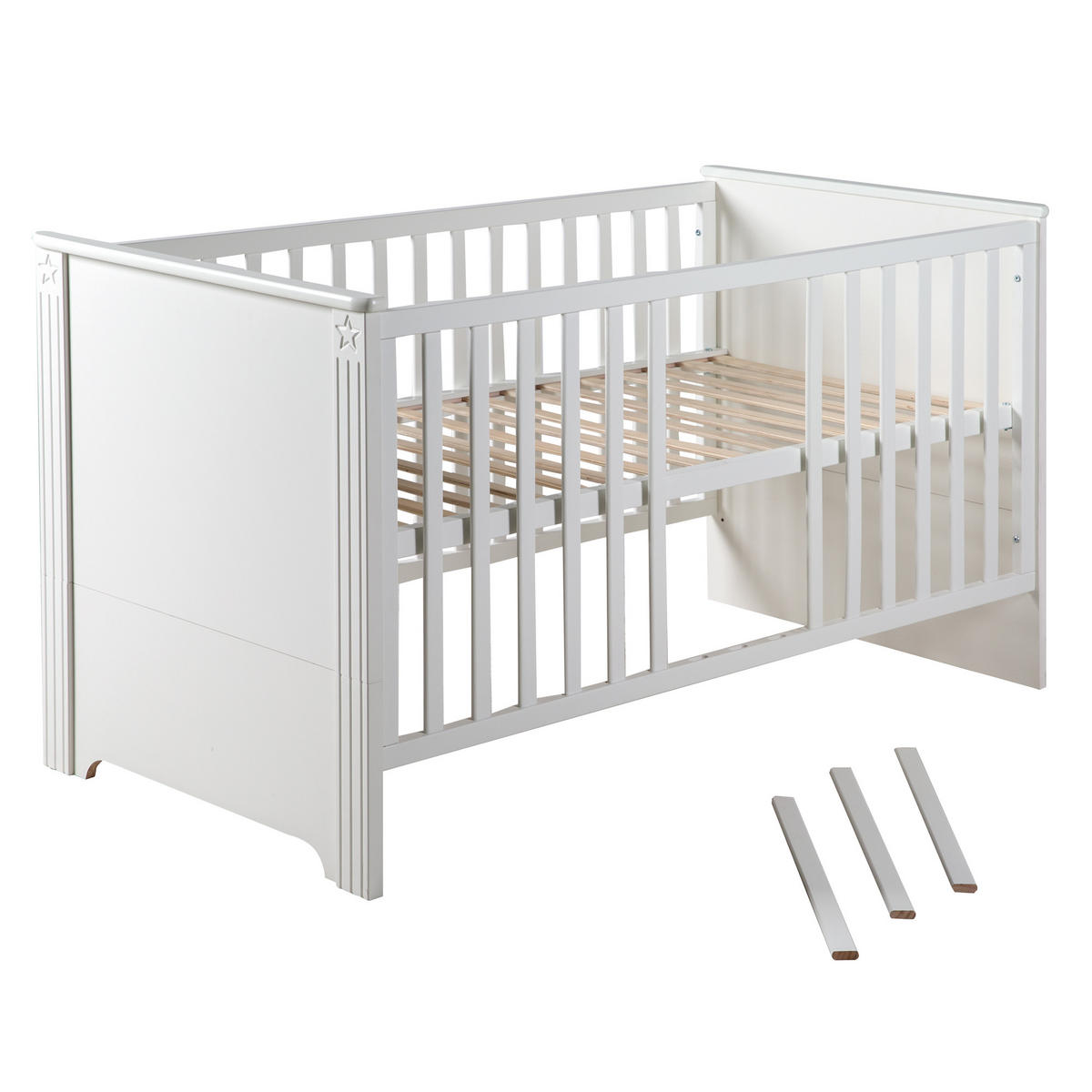 BABYZIMMER-SET Maxi 3-teilig - Weiß, Holzwerkstoff (78/83/143cm) - Roba