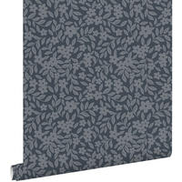 TAPETE Blumen 50 x 900 cm - Blau, Papier (50/0.1cm) - ESTAhome