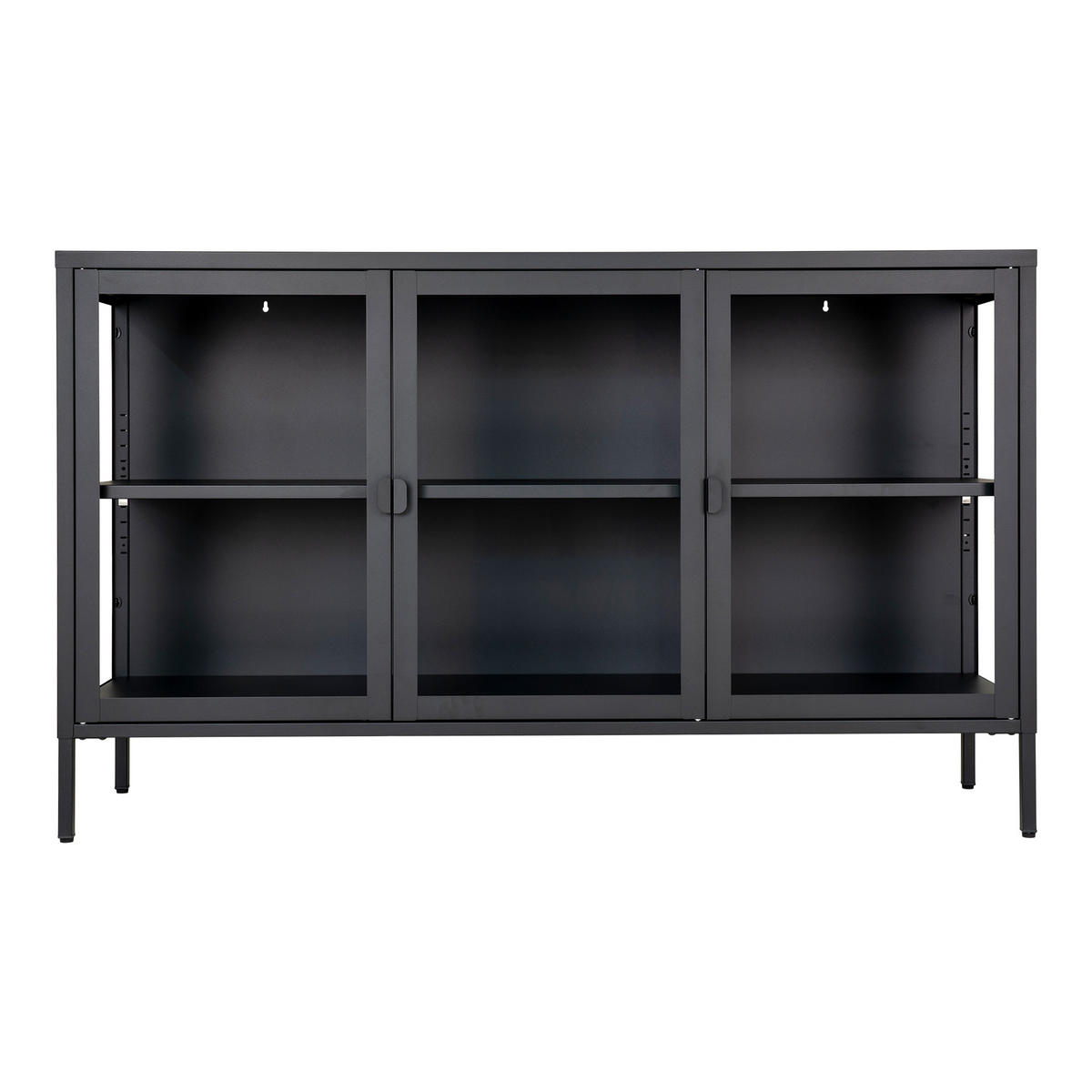 SIDEBOARD schwarz - Schwarz, Holzwerkstoff (140/85/40cm) - ebuy24