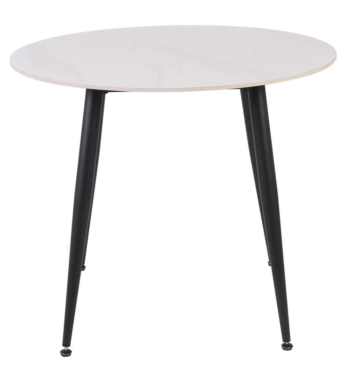 ESSTISCH Rion Marmor Weiß 90 / 90 / 76cm - Schwarz/Weiß, Holz/Keramik (90/90/76cm) - Feldmann-Wohnen