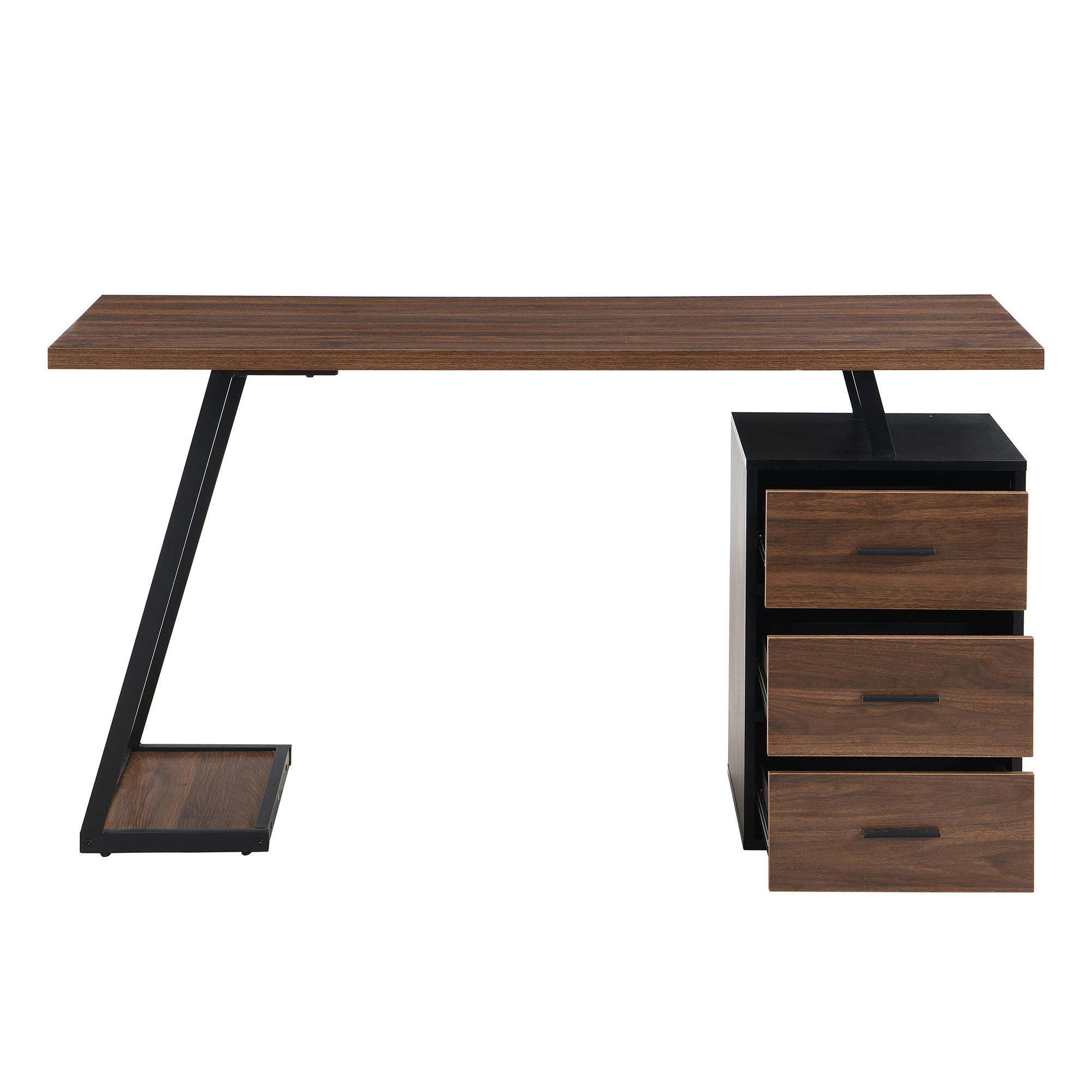 Gisaae Schreibtisch Schwarz 139x75x60 cm