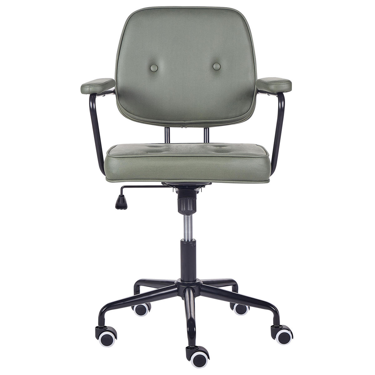 BÜROSTUHL Kunstleder Grün Pawnee - Grün, Textil/Metall (60/90/43cm) - Beliani