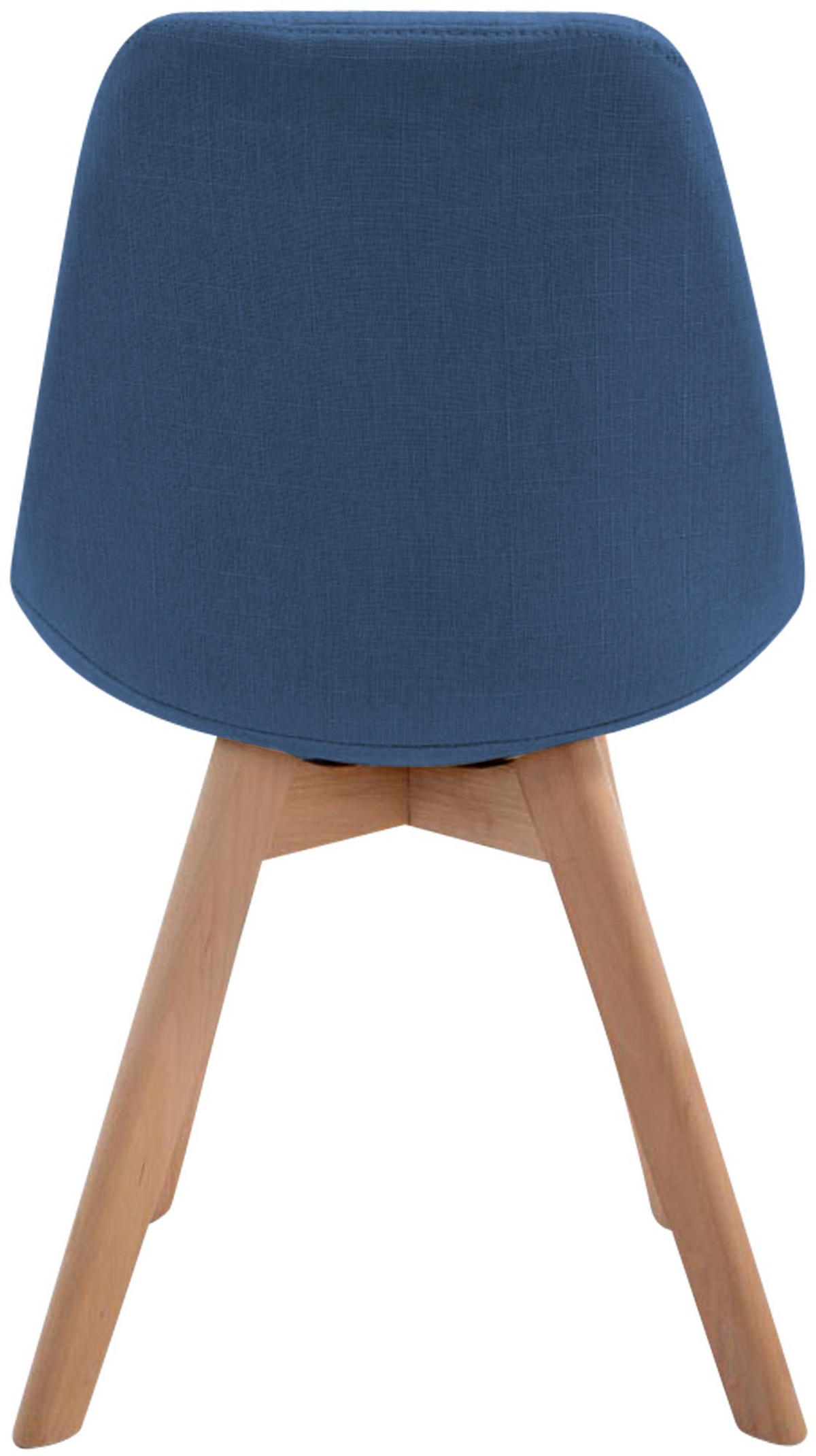 BESUCHERSTUHL Lagos Stoff Blau Hellbraun Konferenzstuhl Bürostuhl - Blau, Textil (48/84/55cm) - DELUKE