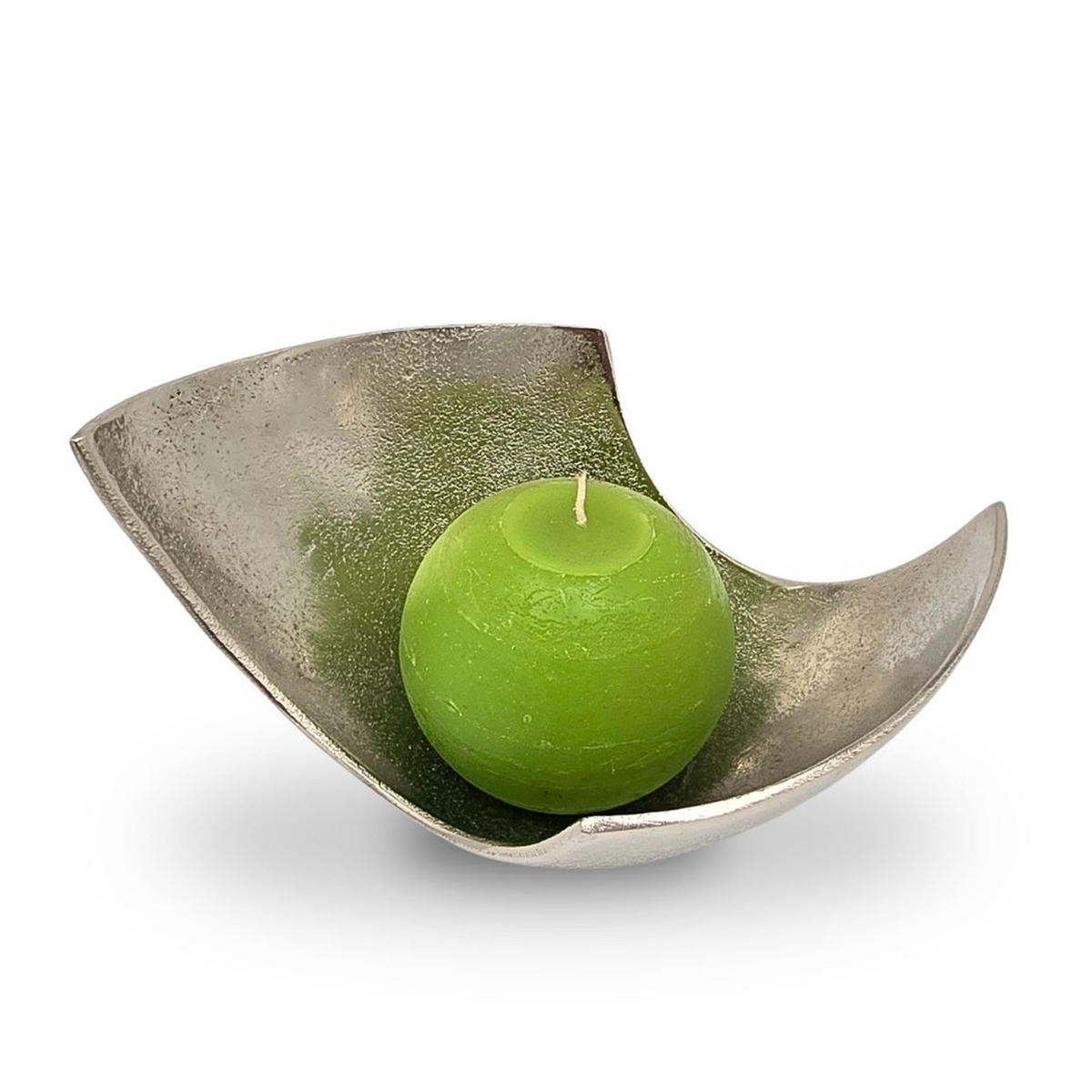 DEKOSCHALE ONDA Aluminium silberfarben - Silberfarben, Metall (24cm) - DESIGN DELIGHTS