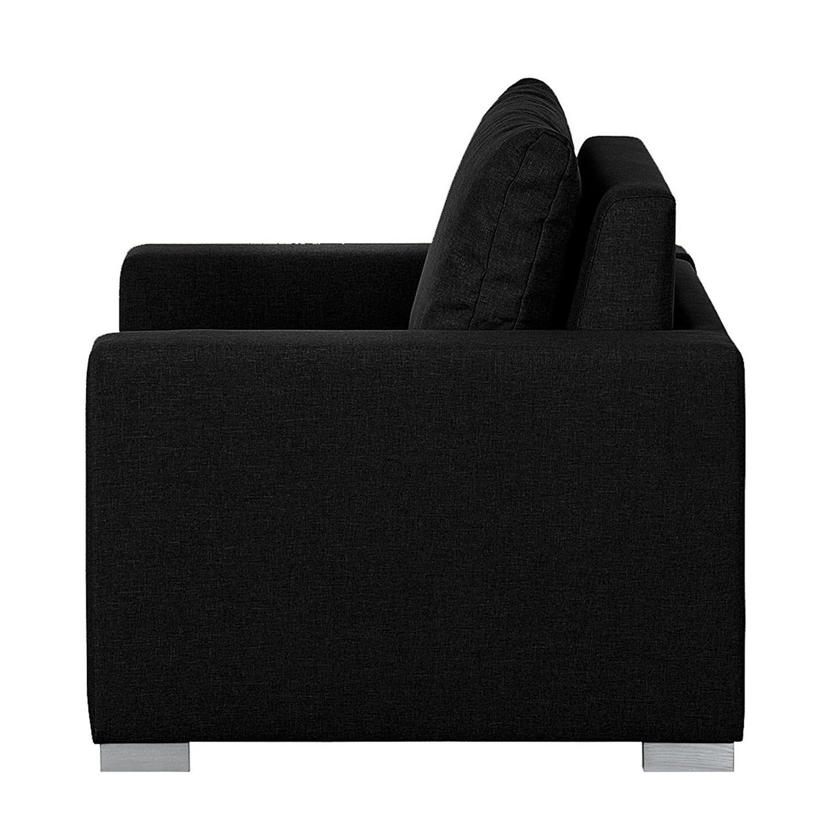 SCHLAFSESSEL - Silberfarben/Schwarz, Textil (110/90/90cm) - home24