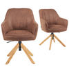 BÜROSTUHL Mika-Jaro - Honigeiche/Braun, Eichenholz/Holz (60/88/65cm) - DUBI Möbel