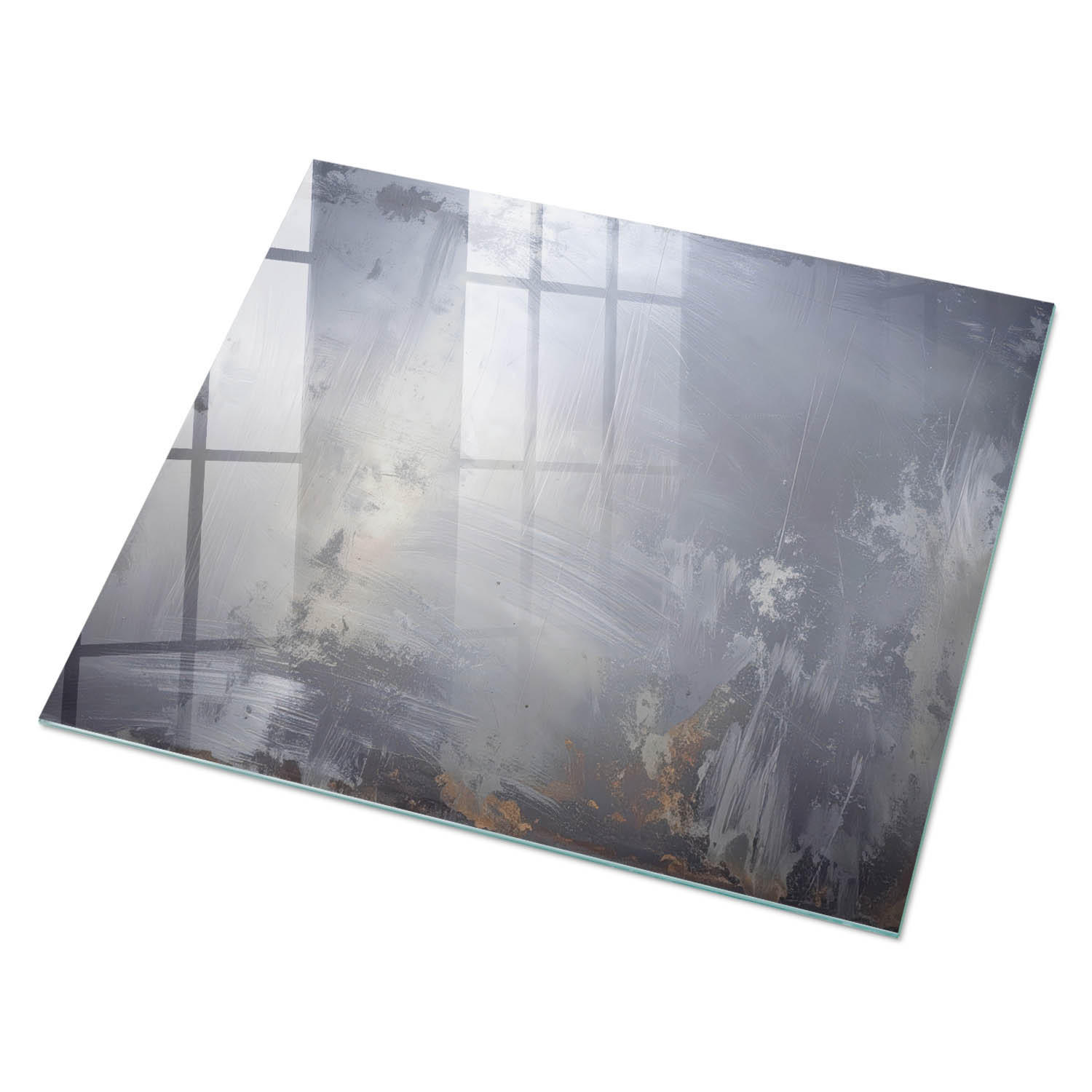 GLASPLATTE 80x60 cm – Subtile Landschaft - Beige, Glas (0.4/80/60cm) - ArtPrintCave