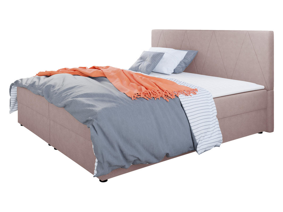 BOXBETT Fado III - Schwarz/Rosa, Holz/Kunststoff (160/200cm) - MIRJAN24