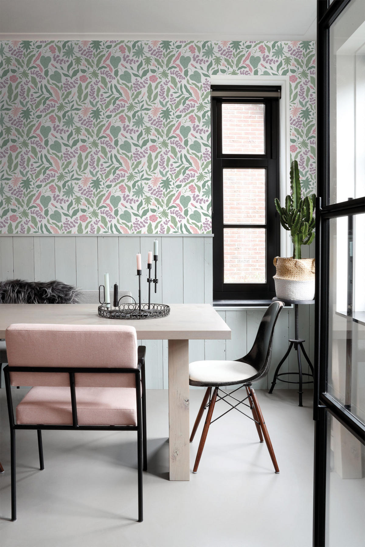 TAPETE Blätter und Blumen 50 x 900 cm - Grün, Papier (50/900cm) - ESTAhome