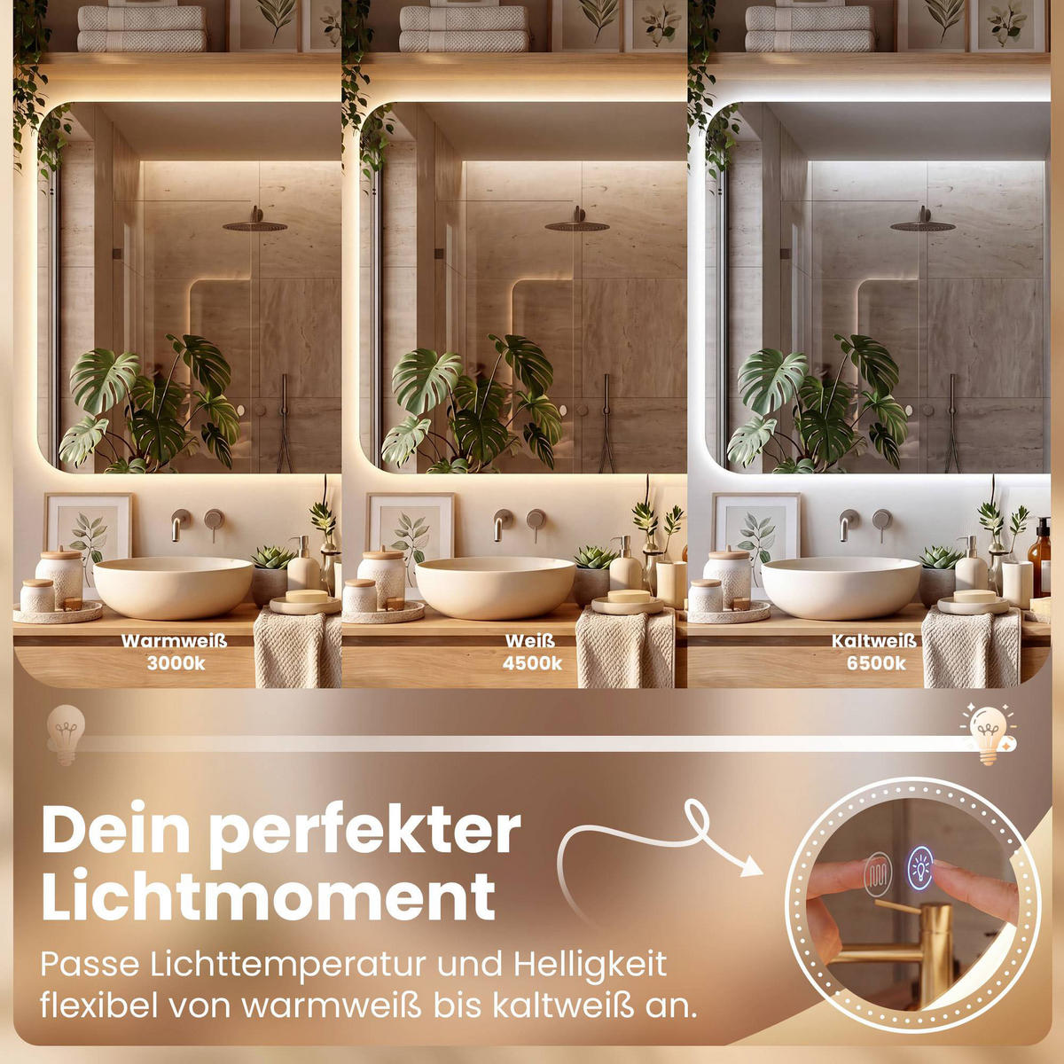 BADEZIMMERSPIEGEL eckig 100/3/60 cm Glas Klarglas - Klar, Glas (100/60/3cm) - CLP