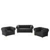 SITZGARNITUR CHESTERFIELD 2+1+1 Elegant Klassisch Schick Stoff Whisper Graphit - Graphitfarben, Holz (152/77/90cm) - Kaiser Möbel
