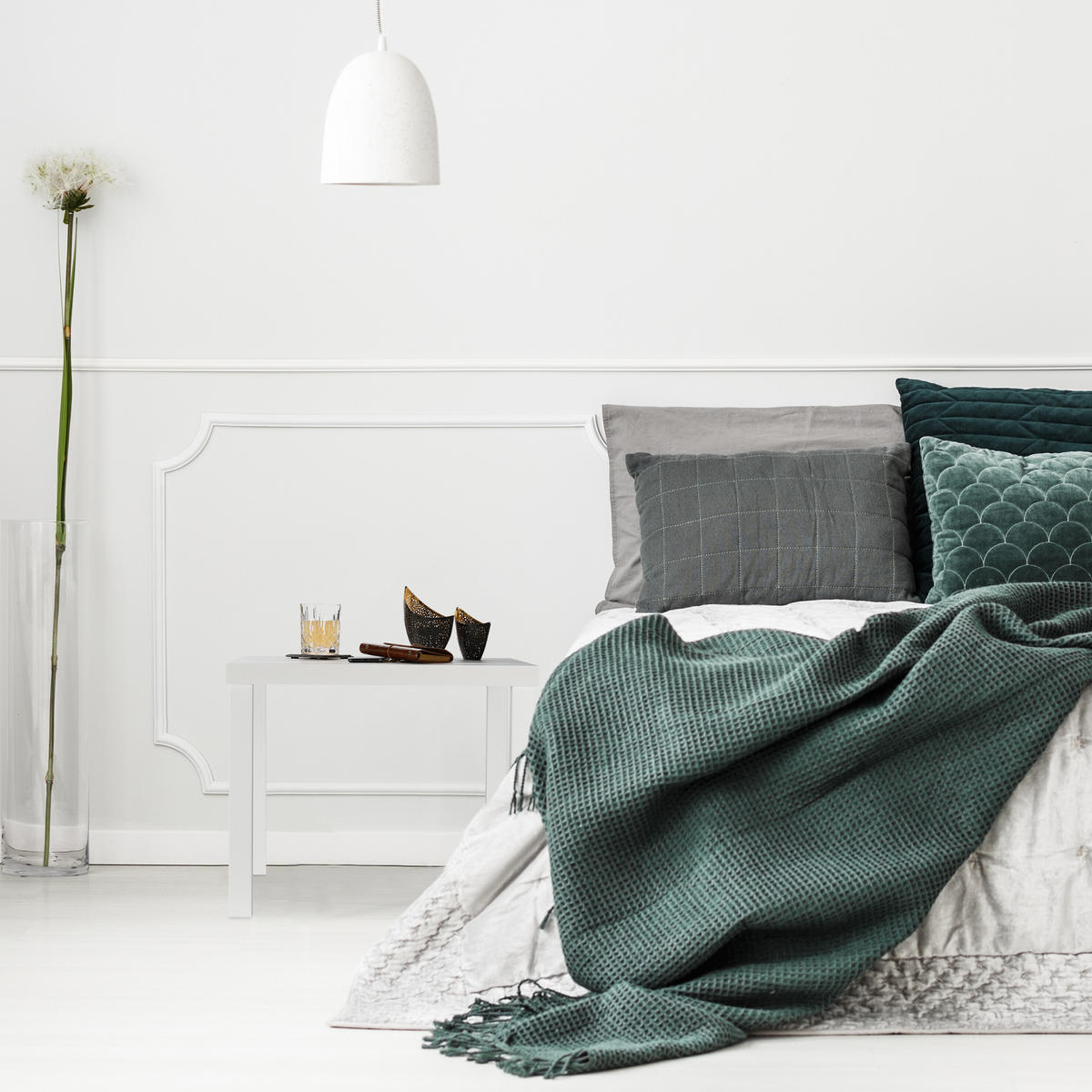 BEISTELLTISCH - Weiß, Holzwerkstoff (55/55/45cm) - Relaxdays
