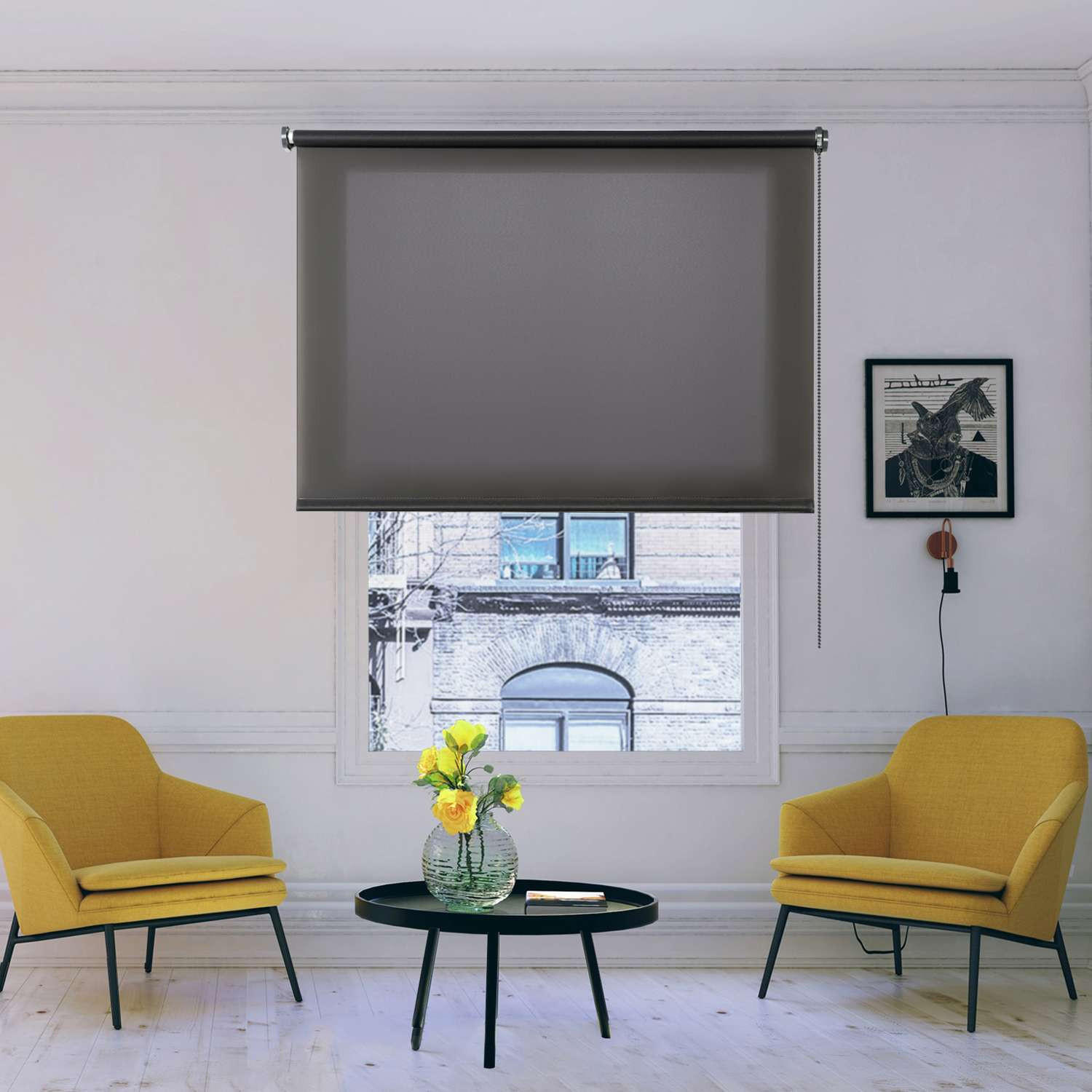 Thumbnail - Storesdeco Rollo, Grau, Kunststoff, Uni, Rechteckig, 180x180 cm, CE, Wohntextilien, Rollos & Jalousien, Rollos