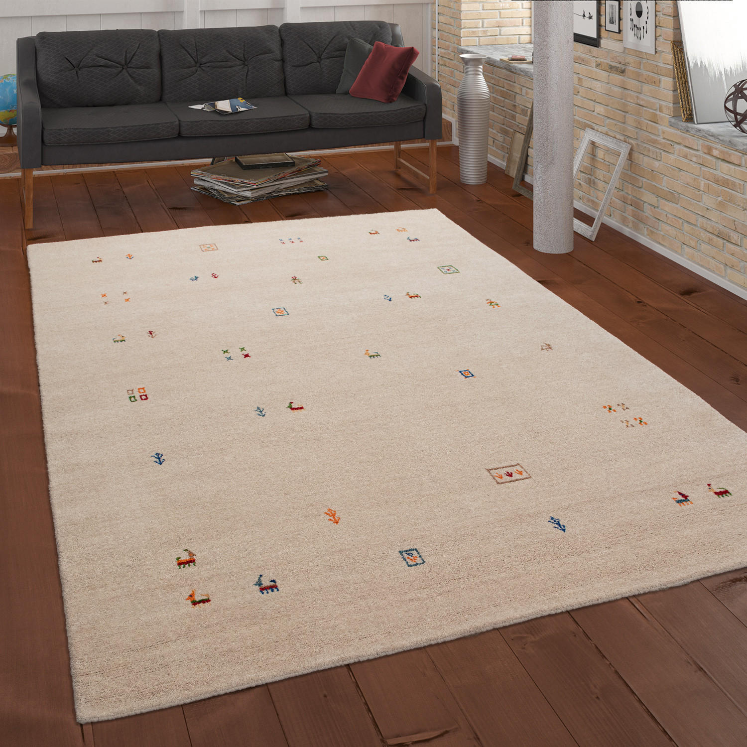 HOCHFLORTEPPICH 200/300 cm Gabbeh 312 - Creme, Textil (200/300cm) - Paco Home