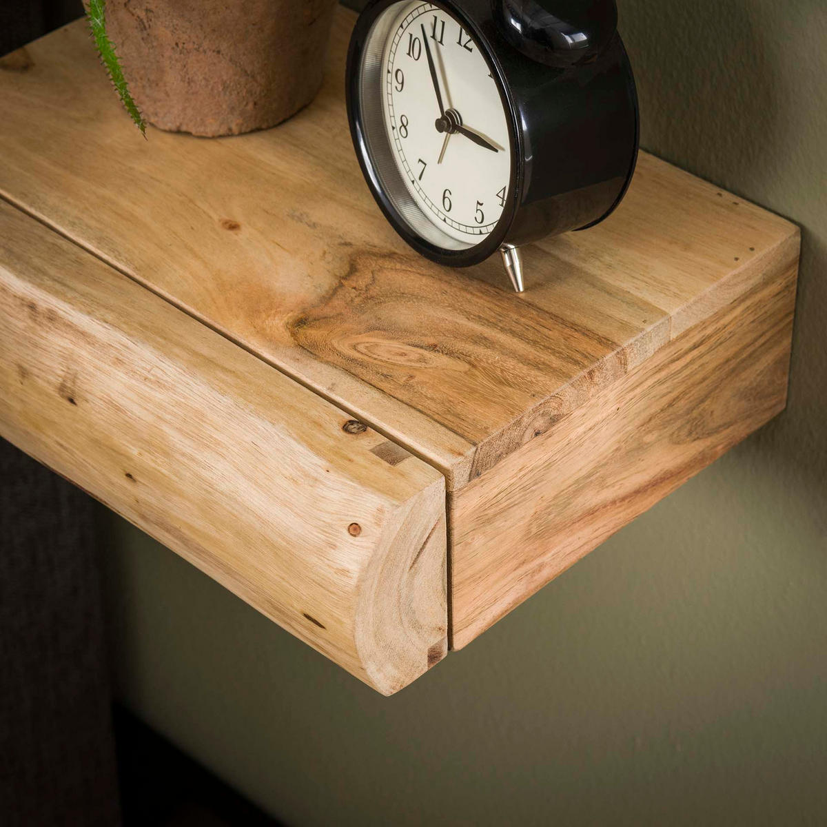 NACHTTISCH Baum Braun 20/30/8 cm 2er-Set - Braun, Holz (30/8/20cm) - Hoyz Collection