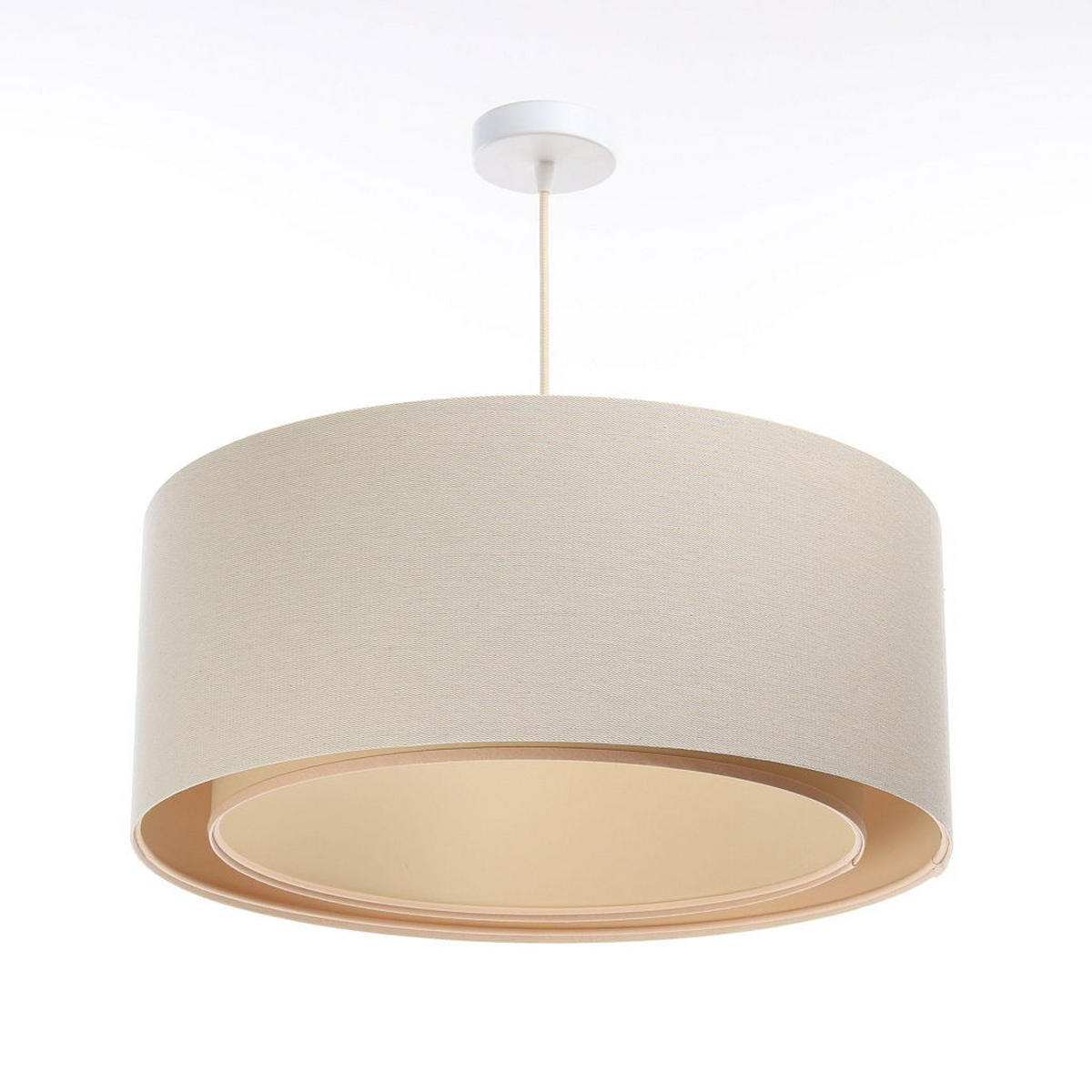 HÄNGELEUCHTE Beige 50/20 cm - Beige, Kunststoff (50/1/20cm) - ONZENO