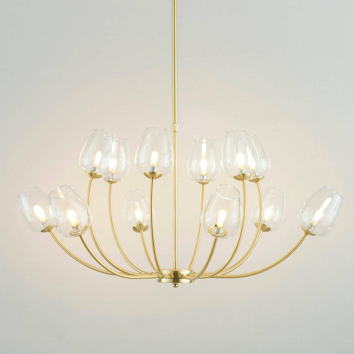 HÄNGELEUCHTE Lucciana, Gold / Messing, 65cm - Goldfarben, Glas (65/85/65cm) - KOSILUM