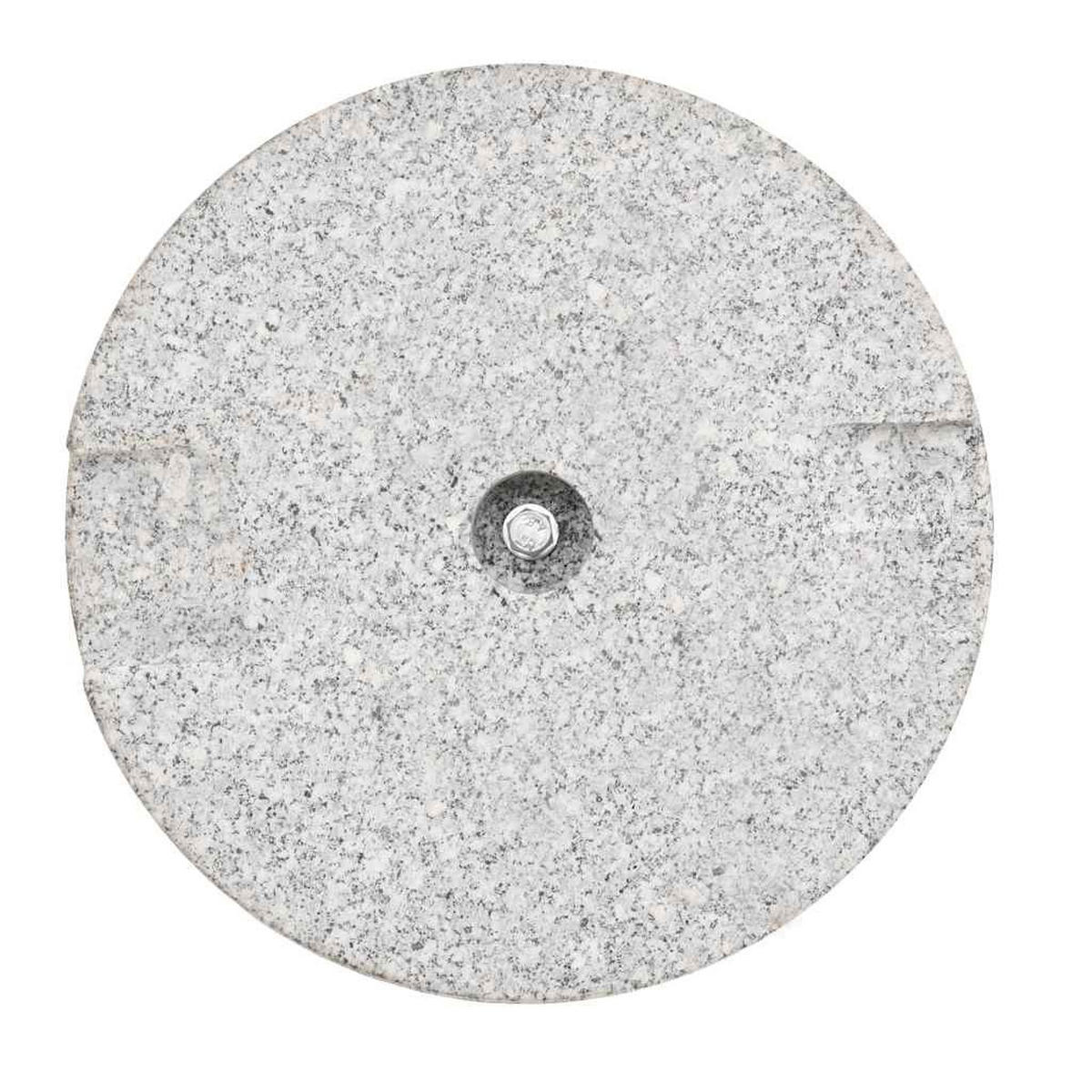SONNENSCHIRMSTÄNDER Granit Rund 20 Kg - Grau, Stein (40/40cm) - vidaXL
