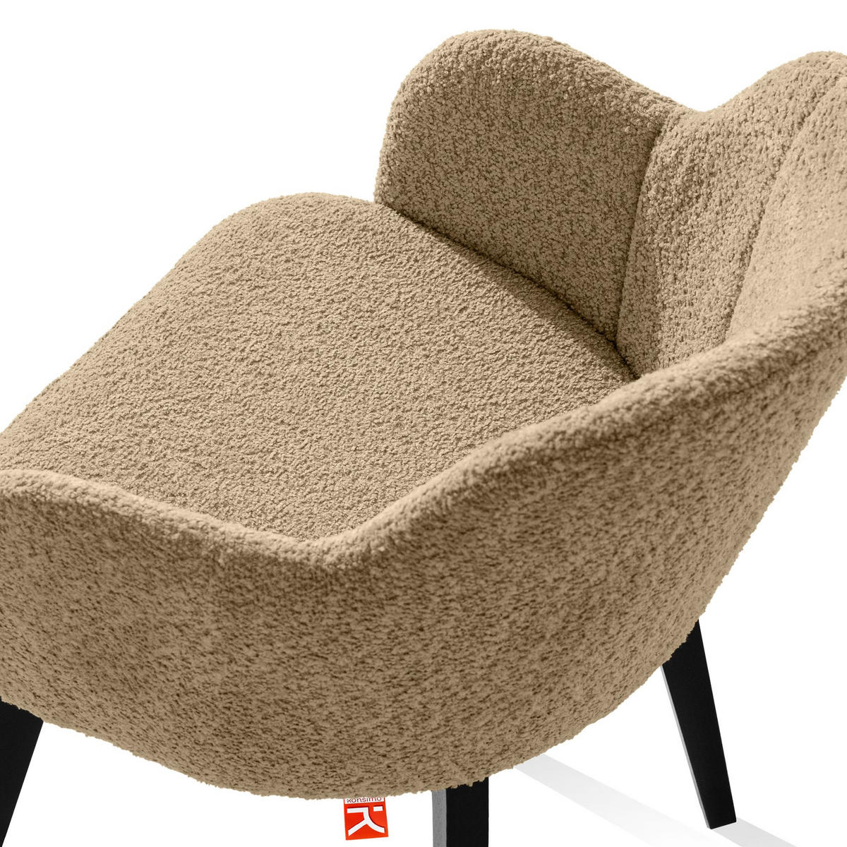 POLSTERSTUHL LONIS Esszimmerstühle 2er Set - Schwarz/Braun, Holz/Textil (55/82/54cm) - KONSIMO®