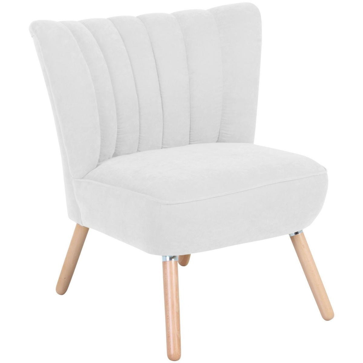 SESSEL Kadisha Bezug Velourstoff Buche natur / creme - Beige/Buchefarben, Kunststoff (70/80/66cm) - 58aufmkessel