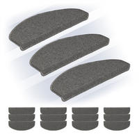 15xSTUFENMATTEN - Grau, Kunststoff (24/65/4cm) - Relaxdays