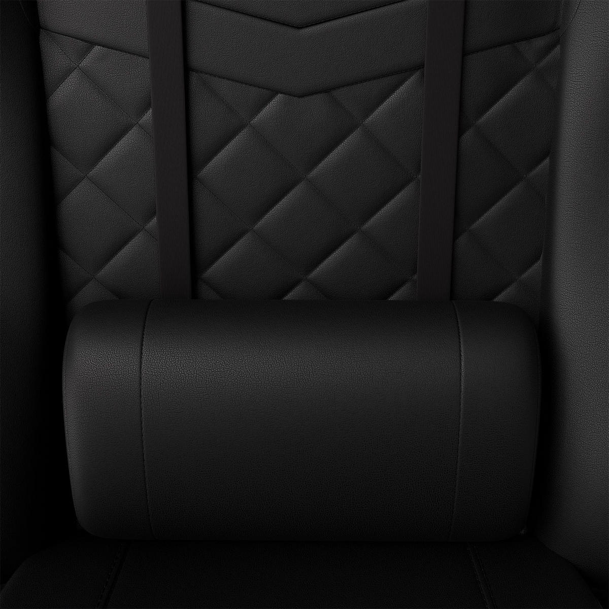 GAMINGSTUHL HyperSeat schwarz - Schwarz, Kunststoff (63/131/121cm) - Juskys