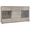 SIDEBOARD Bari Sandgrau Hochglanz - Sandfarben, Holzwerkstoff (138.5/75.5/35cm) - Vladon