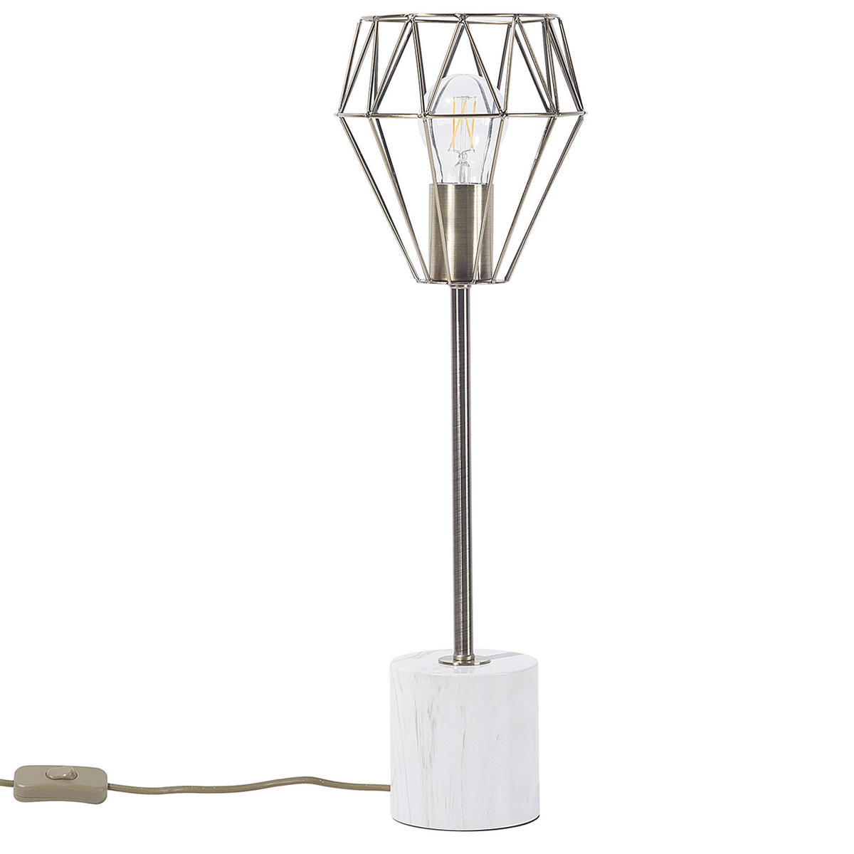 TISCHLEUCHTE Mooni 15/15/53 cm - Messingfarben, Metall (15/15/53cm) - Beliani