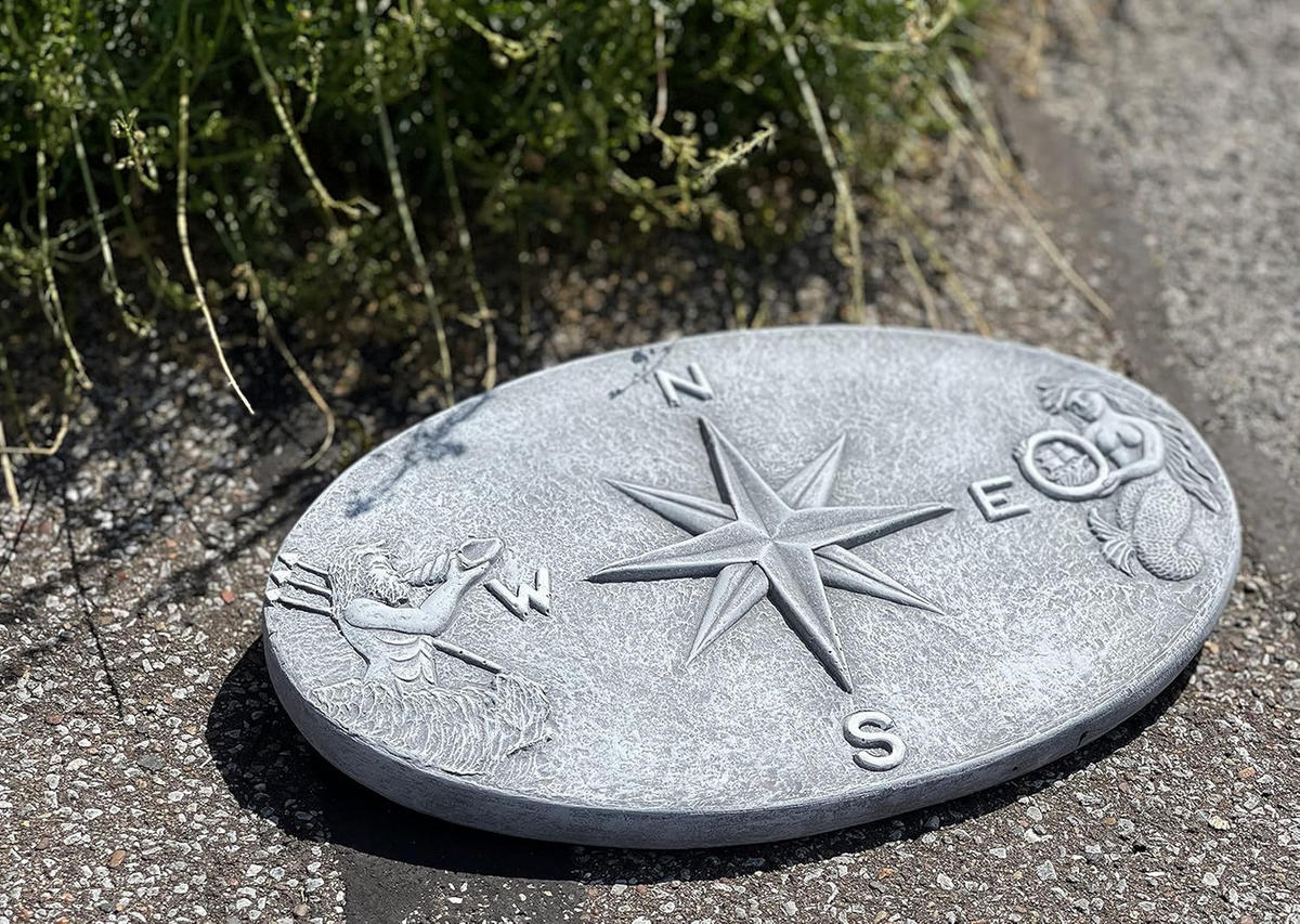 STEINFIGUR Wandrelief Meer Il Mare frostfest massiver Steinguss - Grau, Stein (35/3/22cm) - stoneandstyle